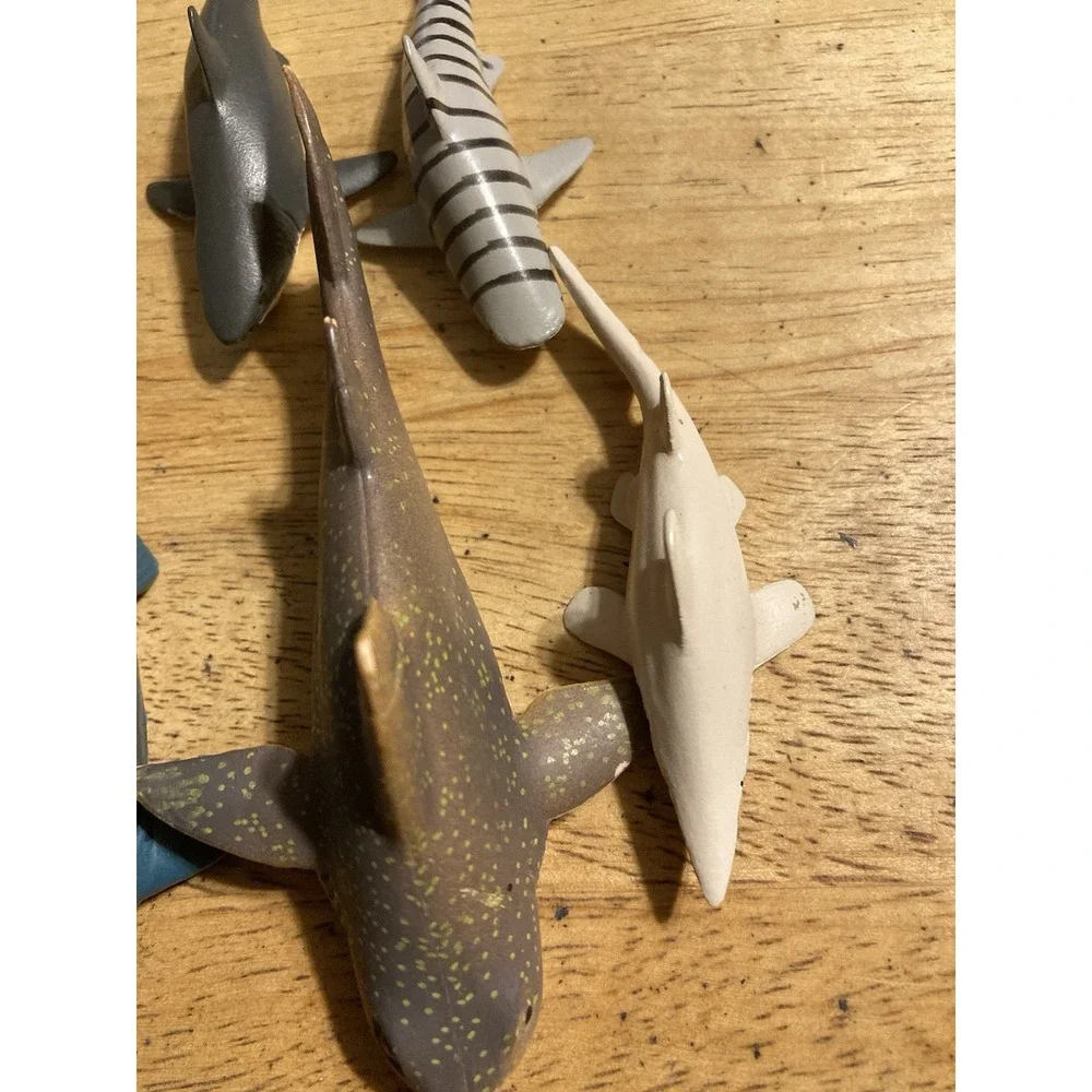 Marine Animal Figure LOT Sharks Octopus Turtle Sting Ray PVC Some vintage